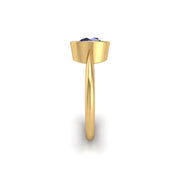 Celestial Solitaire Ring - Blue Sapphire Round