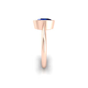 Celestial Solitaire Ring - Blue Sapphire Oval