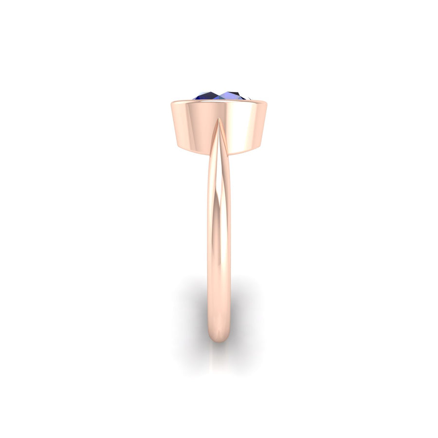 Celestial Solitaire Ring - Blue Sapphire Round
