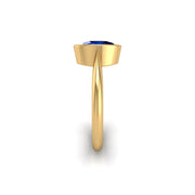 Celestial Solitaire Ring - Blue Sapphire Oval