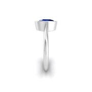 Celestial Solitaire Ring - Blue Sapphire Oval
