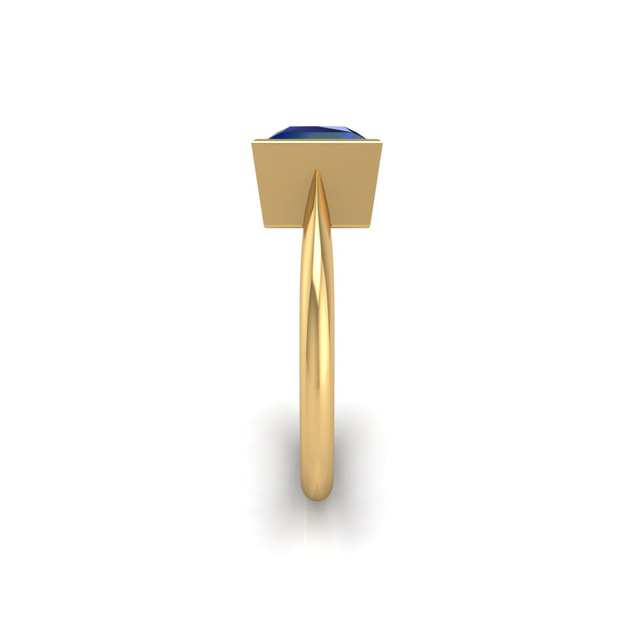 Celestial Solitaire Ring - Blue Sapphire Princess