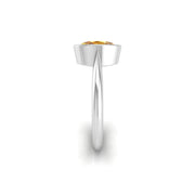 Celestial Solitaire Ring - Yellow Sapphire Oval