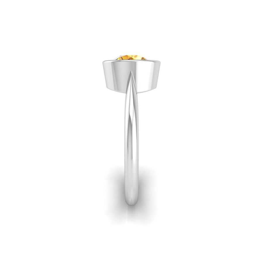Celestial Solitaire Ring - Yellow Sapphire Round