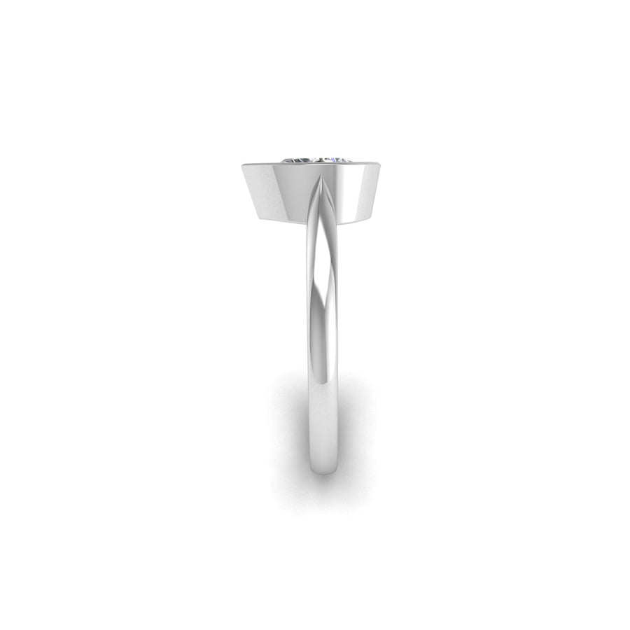 Drop of Love Bezel Pear Ring - Diamond Pear