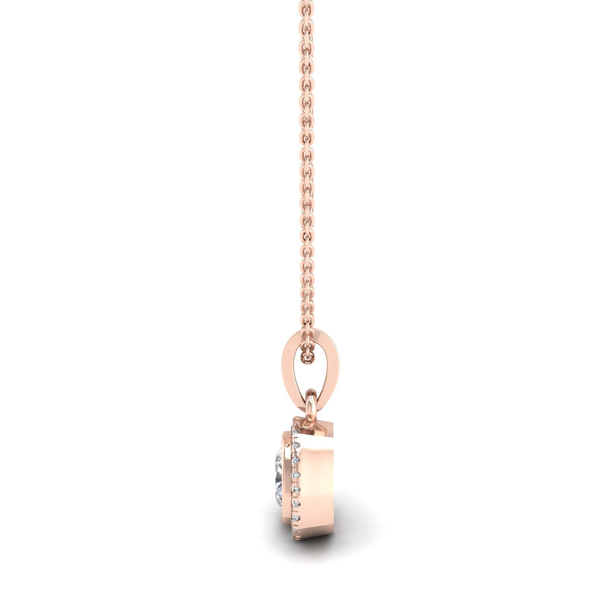 Divine Halo Pendant - Diamond Cushion