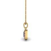 Divine Halo Pendant - Blue Sapphire Emerald