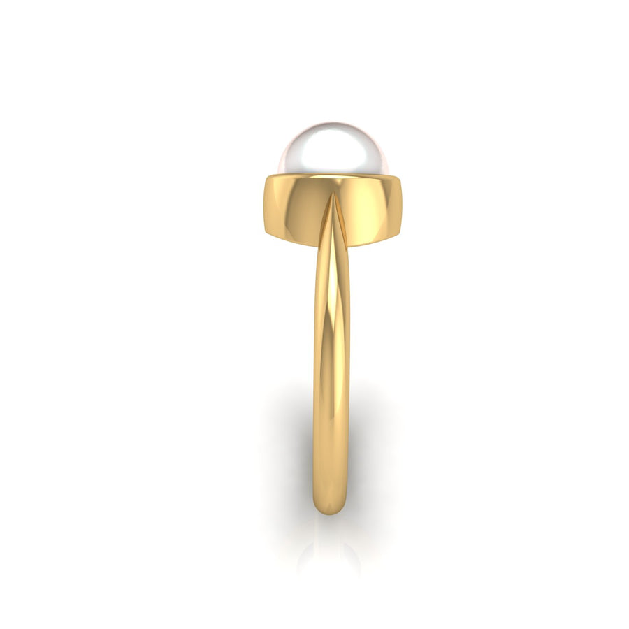 Celestial Solitaire Ring - Pearl Round