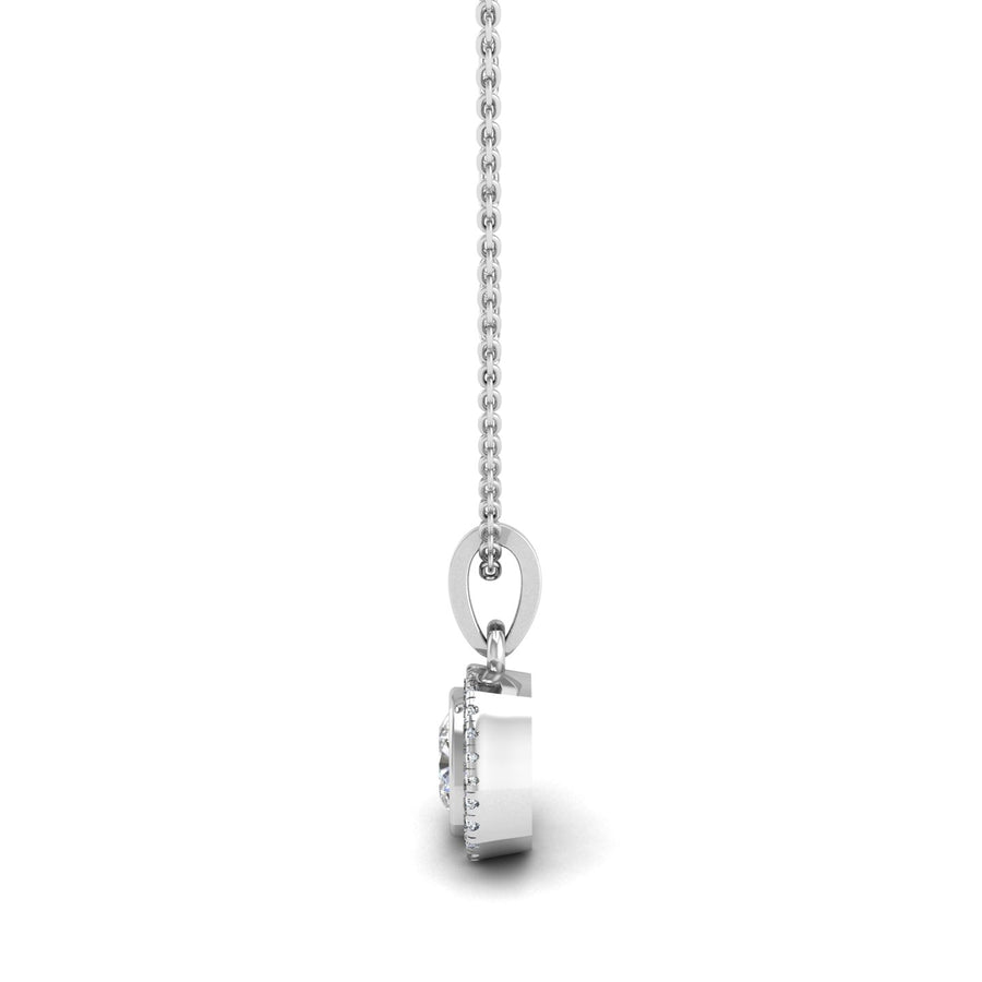 Divine Halo Pendant - Diamond Cushion