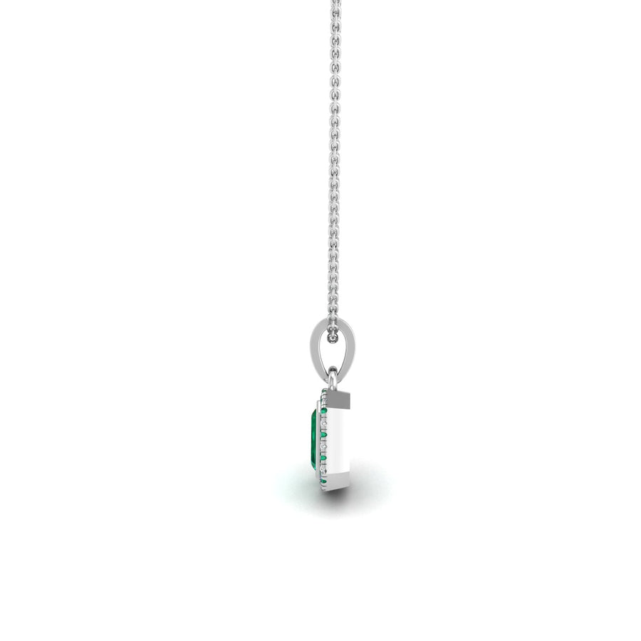 Divine Halo Pendant - Emerald Emerald