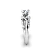 Love Knot Crossover Ring - Diamond Round