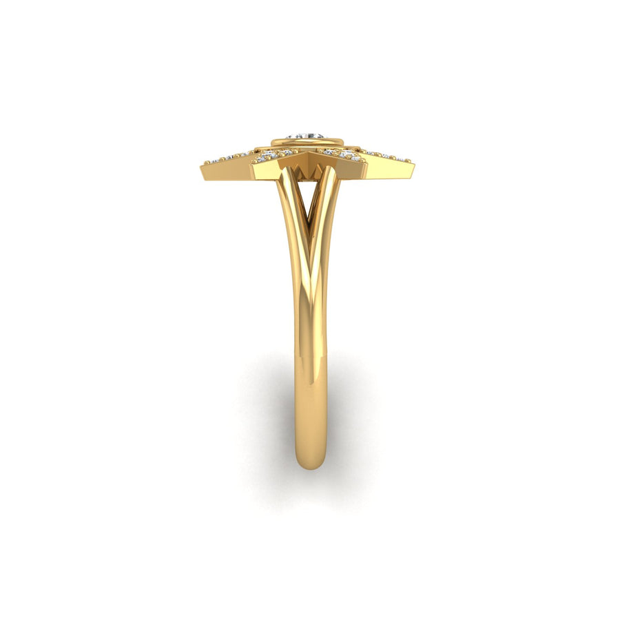 Starstruck Twinkling Star Ring - Diamond Round