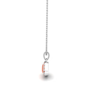 Divine Halo Pendant - Red Coral Trillion