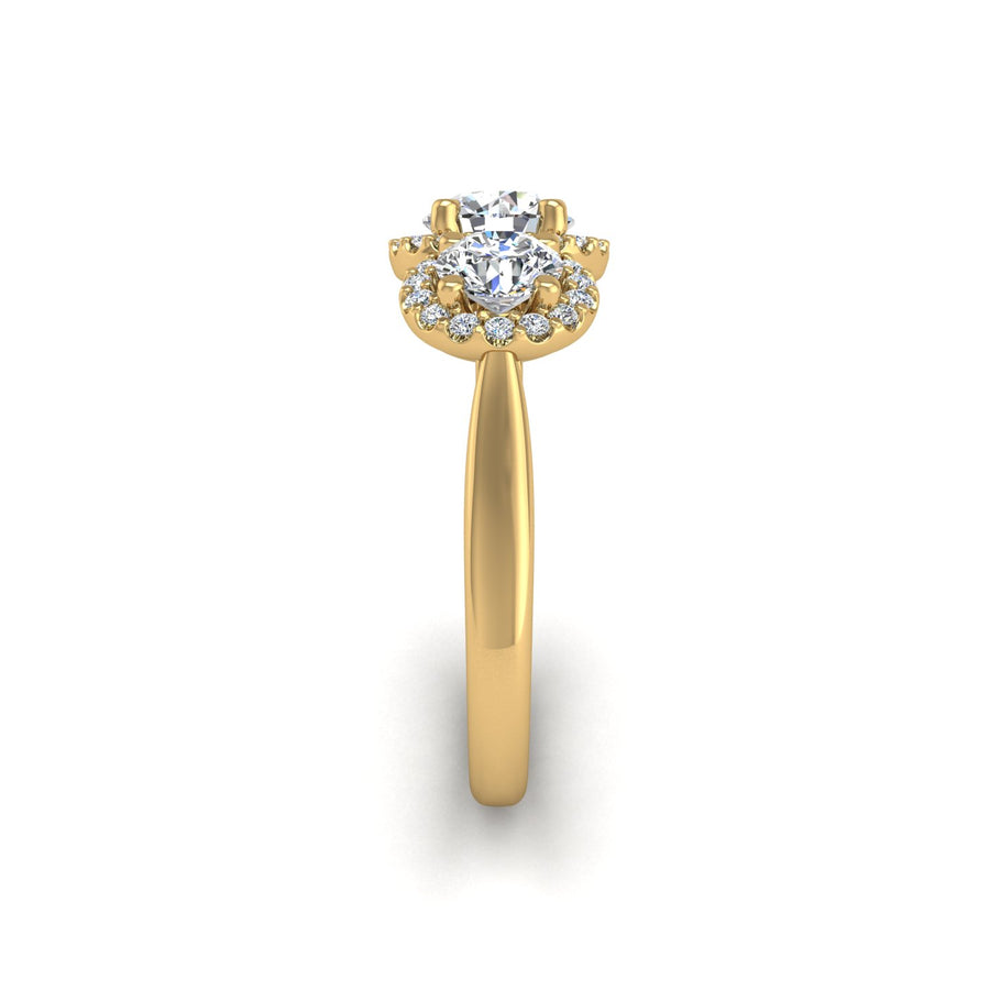 Crown of Love Garland Ring - Diamond Round