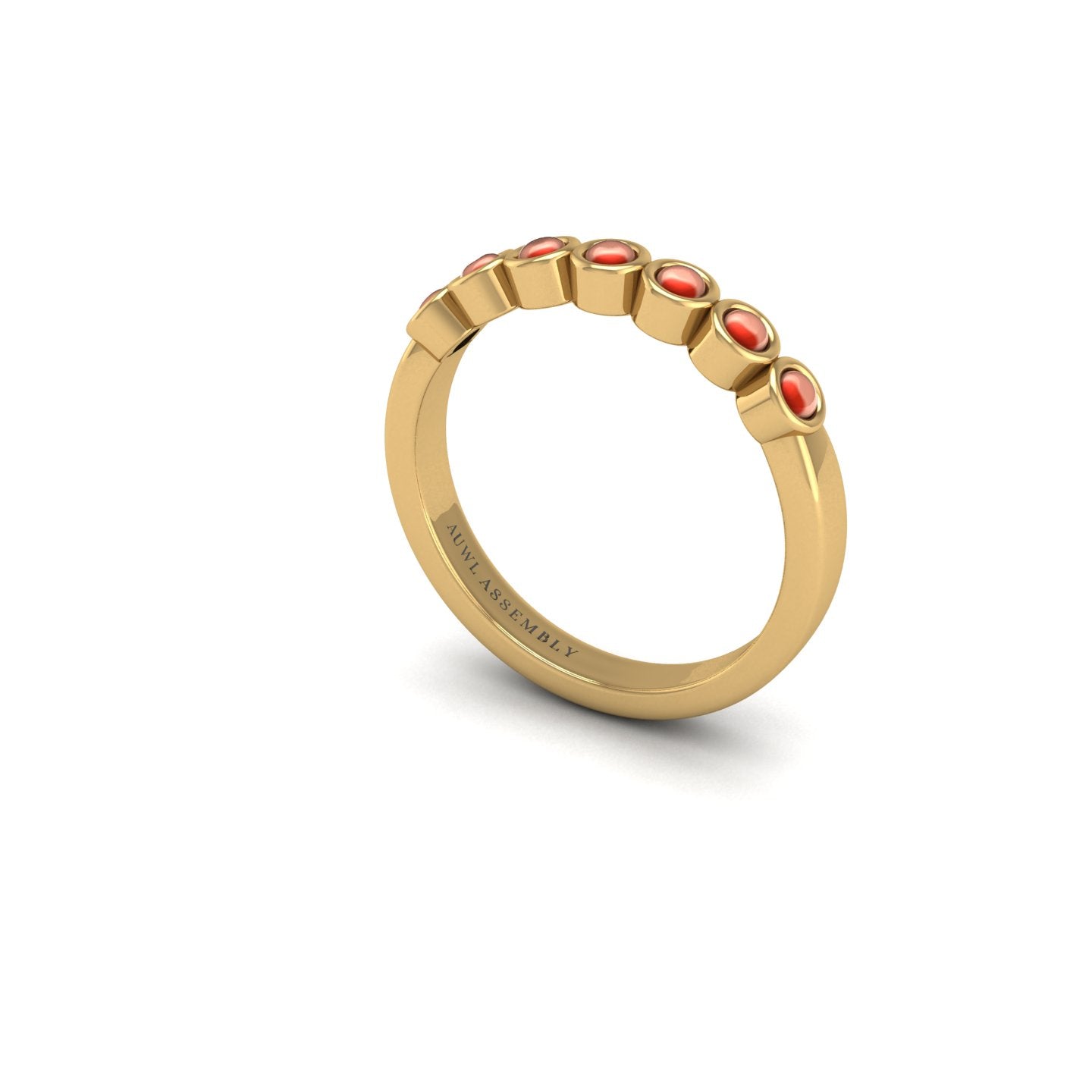 Seven Stone Band in Yellow Gold | AUWL Assembly