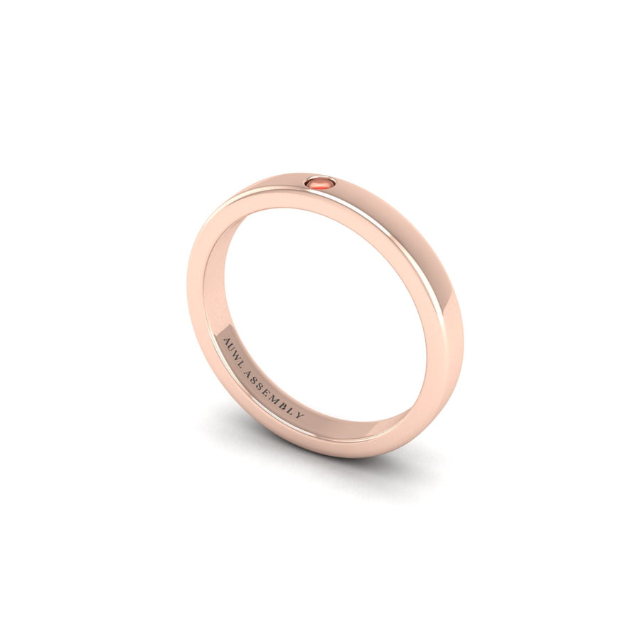 Single Stone Band in Rose Gold |  AUWL Assembly