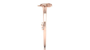 A rose gold bangle bracelet with a central snake motif and a small Diamond gemstone, shown against a plain white background.