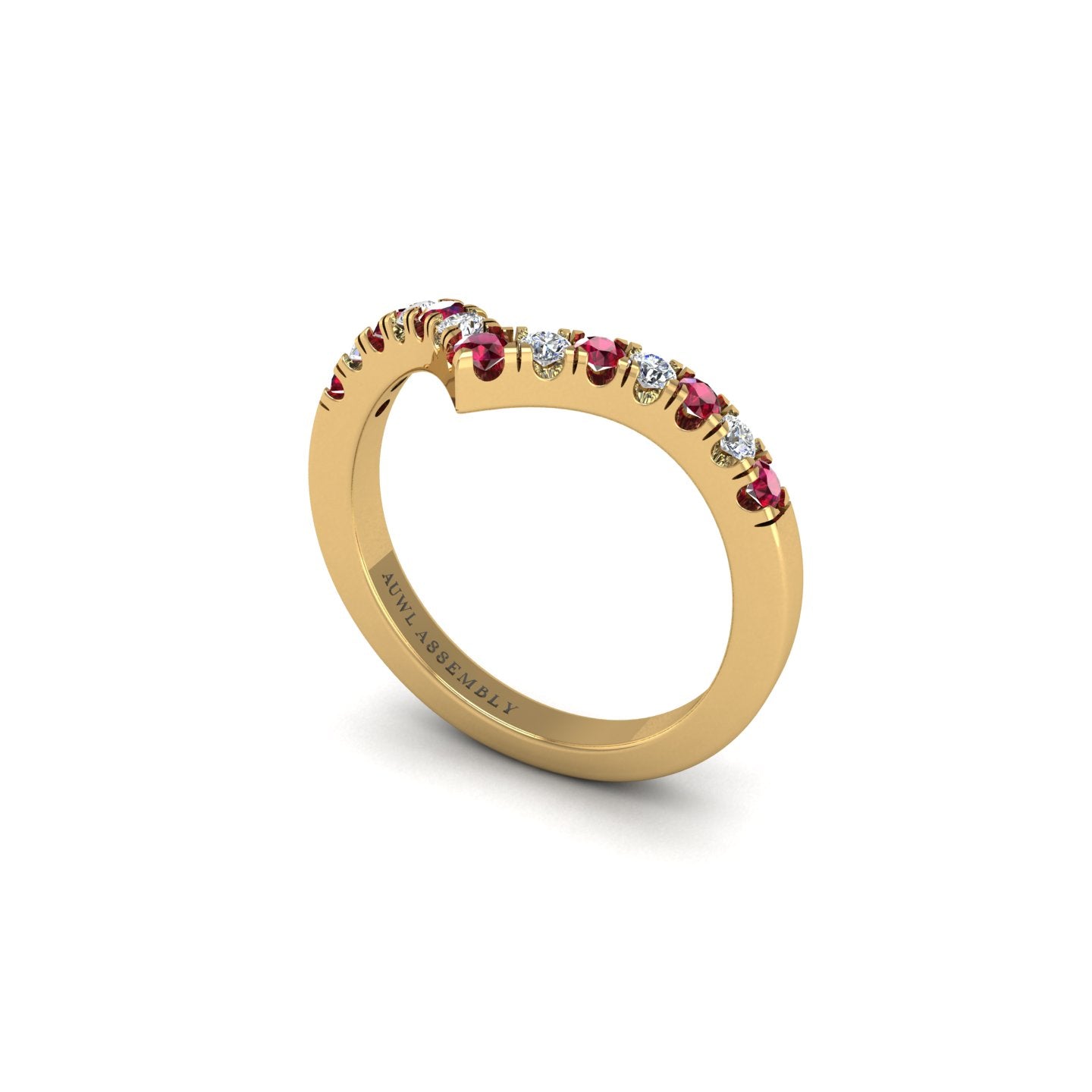 Chevron Band in Yellow Gold | AUWL Assembly