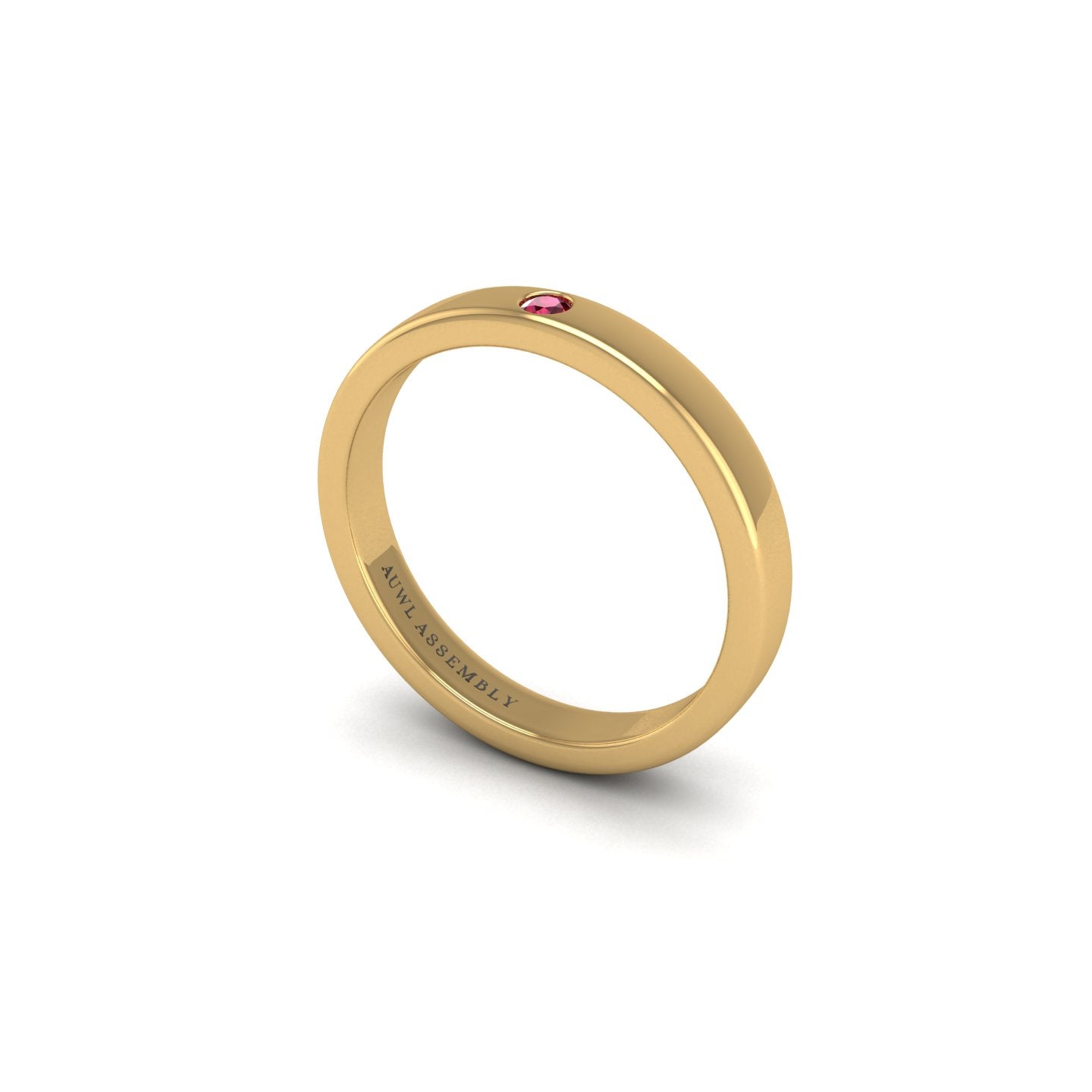 Single Stone Band in Yellow Gold |  AUWL Assembly