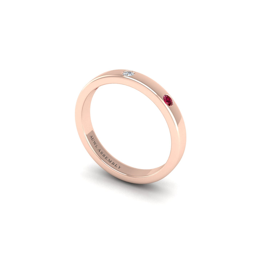 Three Stone Band in Rose Gold | AUWL Assembly