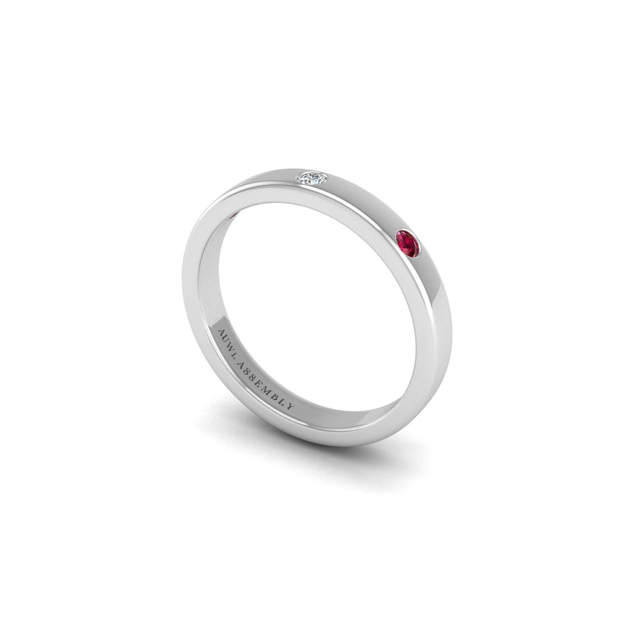 Three Stone Band in Silver Gold | AUWL Assembly