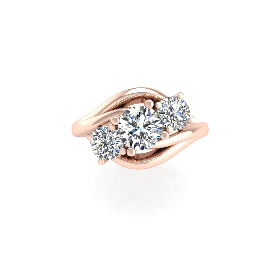 Triplice Three-Stone Ring - Diamond Round