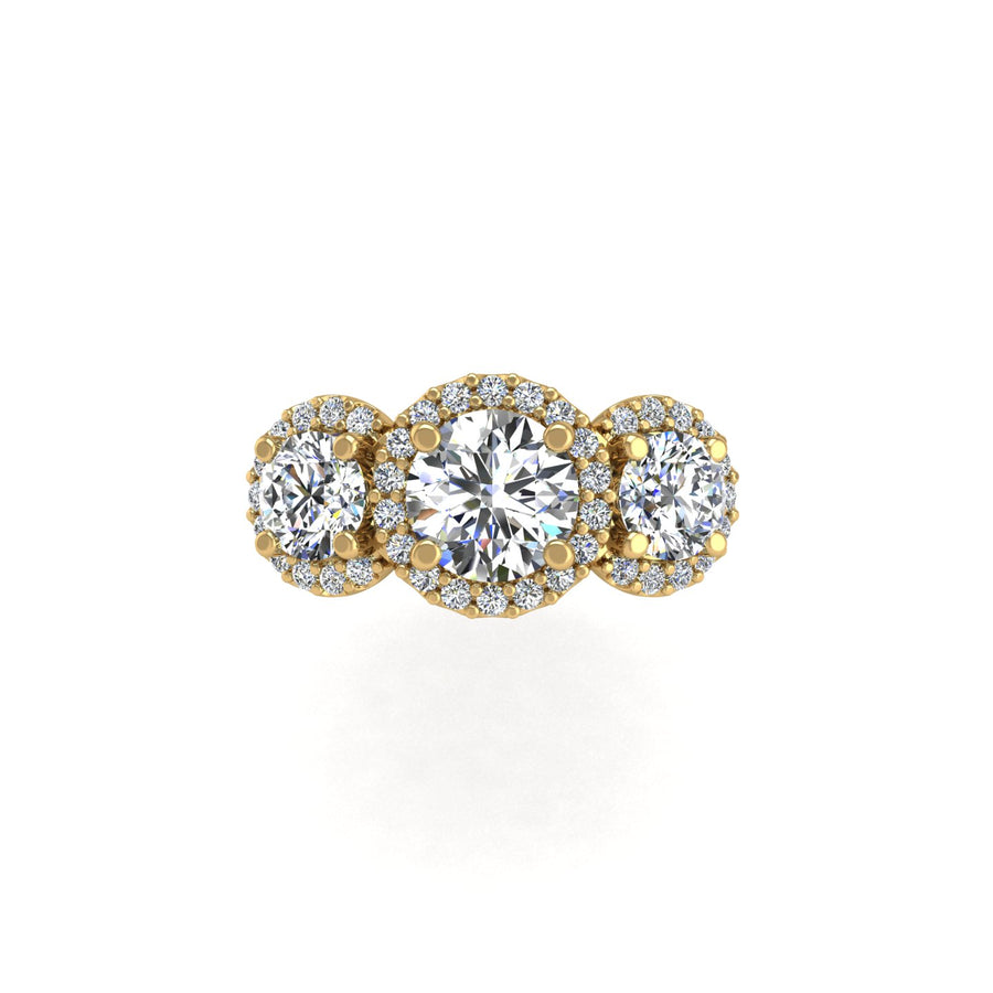 Crown of Love Garland Ring - Diamond Round