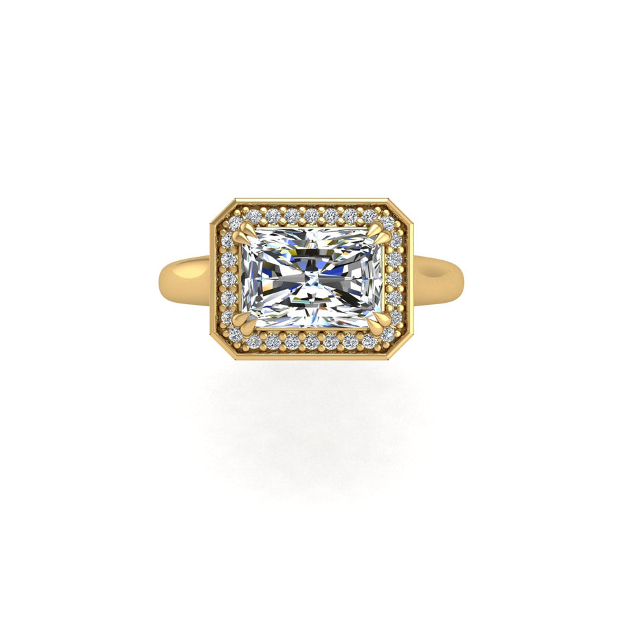 Belo Horizonte East West Ring - Diamond Emerald