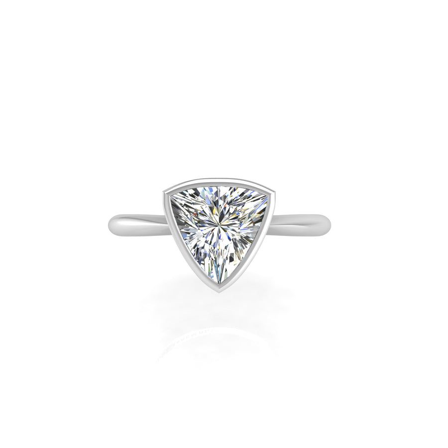 Celestial Solitaire Ring - Diamond Trillion