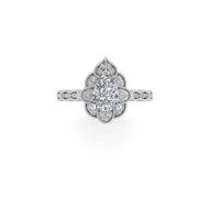 Key to my Heart Bridal Ring - Diamond Pear