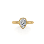 Drop of Love Bezel Pear Ring - Diamond Pear