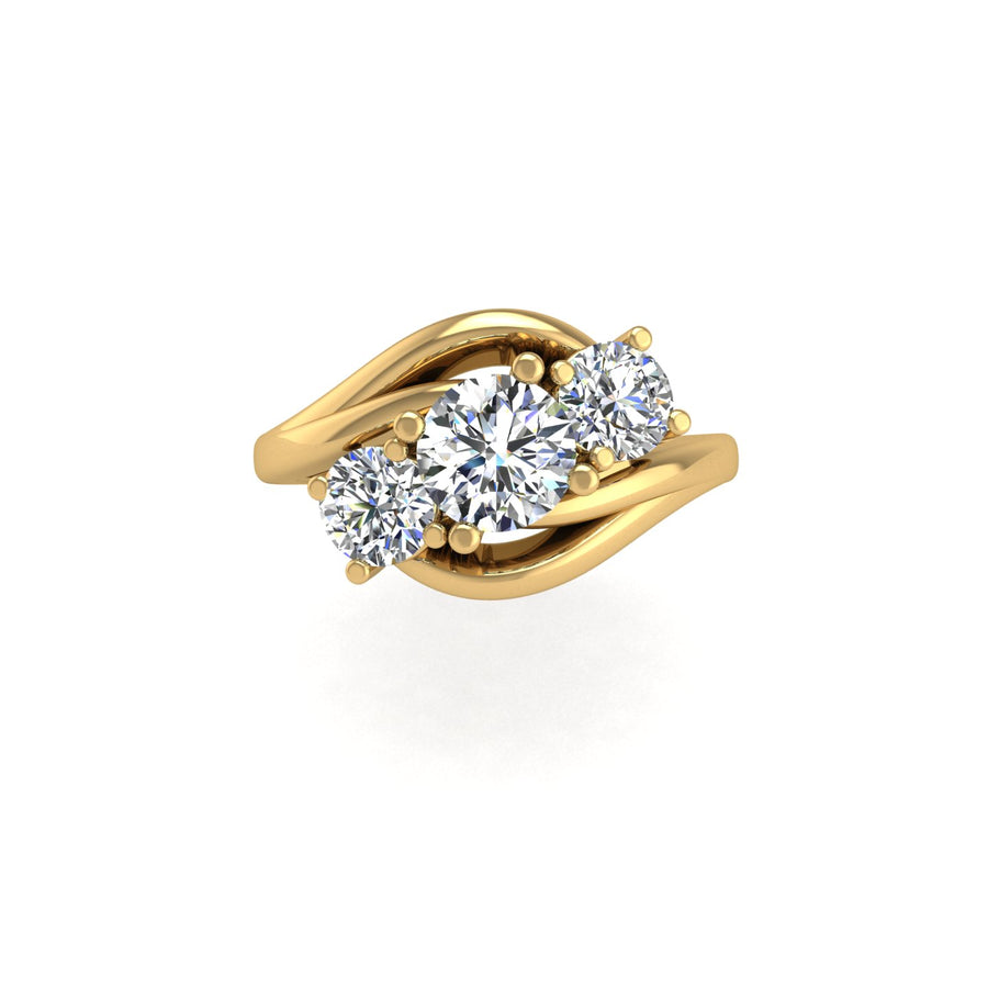 Triplice Three-Stone Ring - Diamond Round