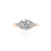 Galaxy Trefoil Ring - Diamond Oval