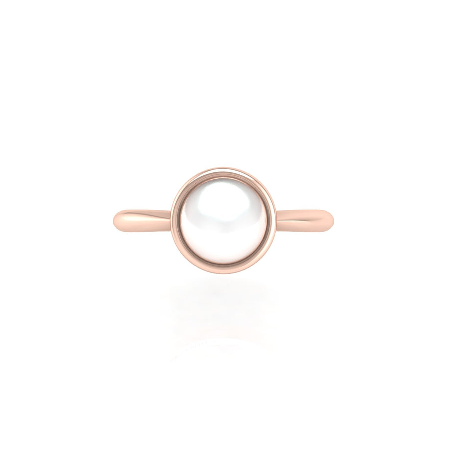 Celestial Solitaire Ring - Pearl Round