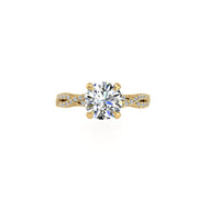 Love Helix Twisted Ring - Diamond Round