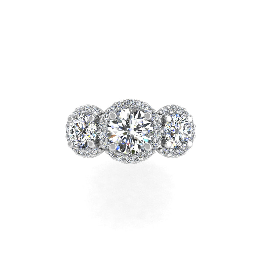 Crown of Love Garland Ring - Diamond Round