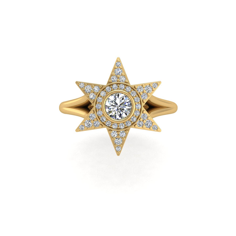 Starstruck Twinkling Star Ring - Diamond Round