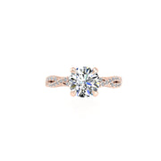 Love Helix Twisted Ring - Diamond Round