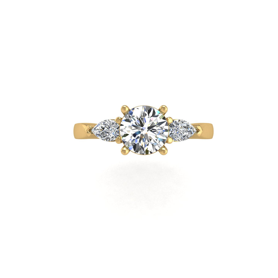 Then, Now and Forever Trilogy Ring - Diamond Round