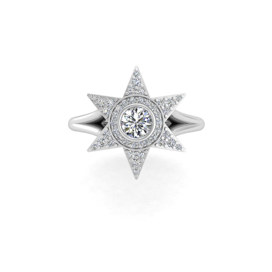 Starstruck Twinkling Star Ring - Diamond Round