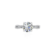 Love Helix Twisted Ring - Diamond Round