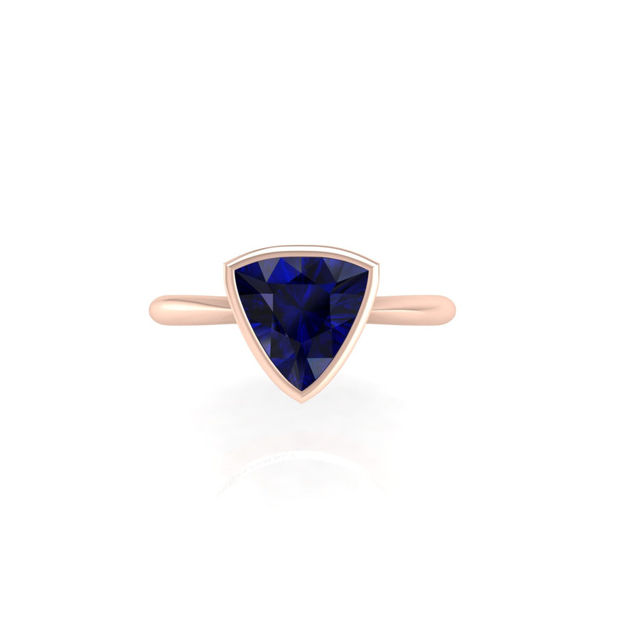 Celestial Solitaire Ring - Blue Sapphire Trillion