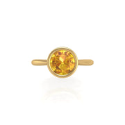 Celestial Solitaire Ring - Yellow Sapphire Round