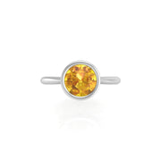 Celestial Solitaire Ring - Yellow Sapphire Round