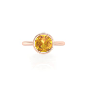 Celestial Solitaire Ring - Yellow Sapphire Round