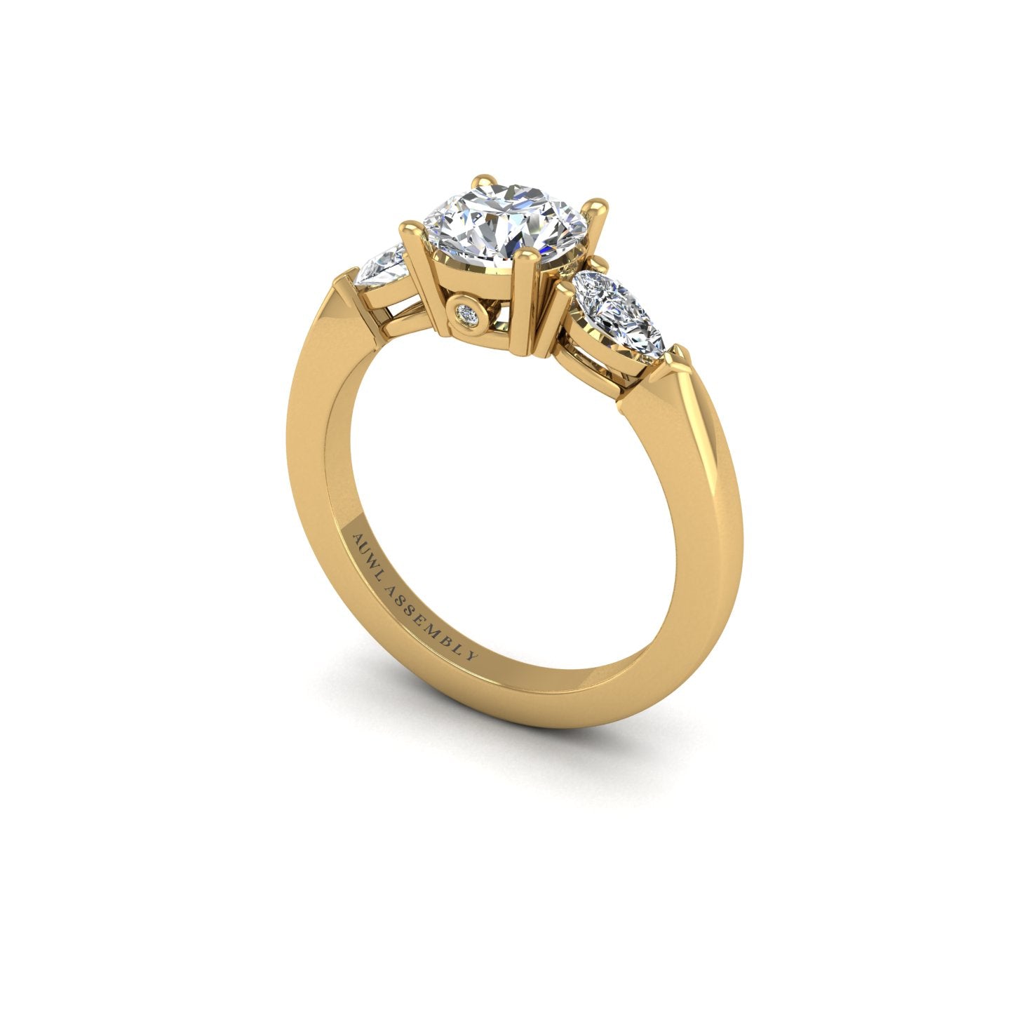 Then Now and Forever Diamond Engagement Ring in Yellow Gold- AUWL Assembly
