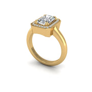 ageless ornata deco emerald lab-grown diamond engagement ring