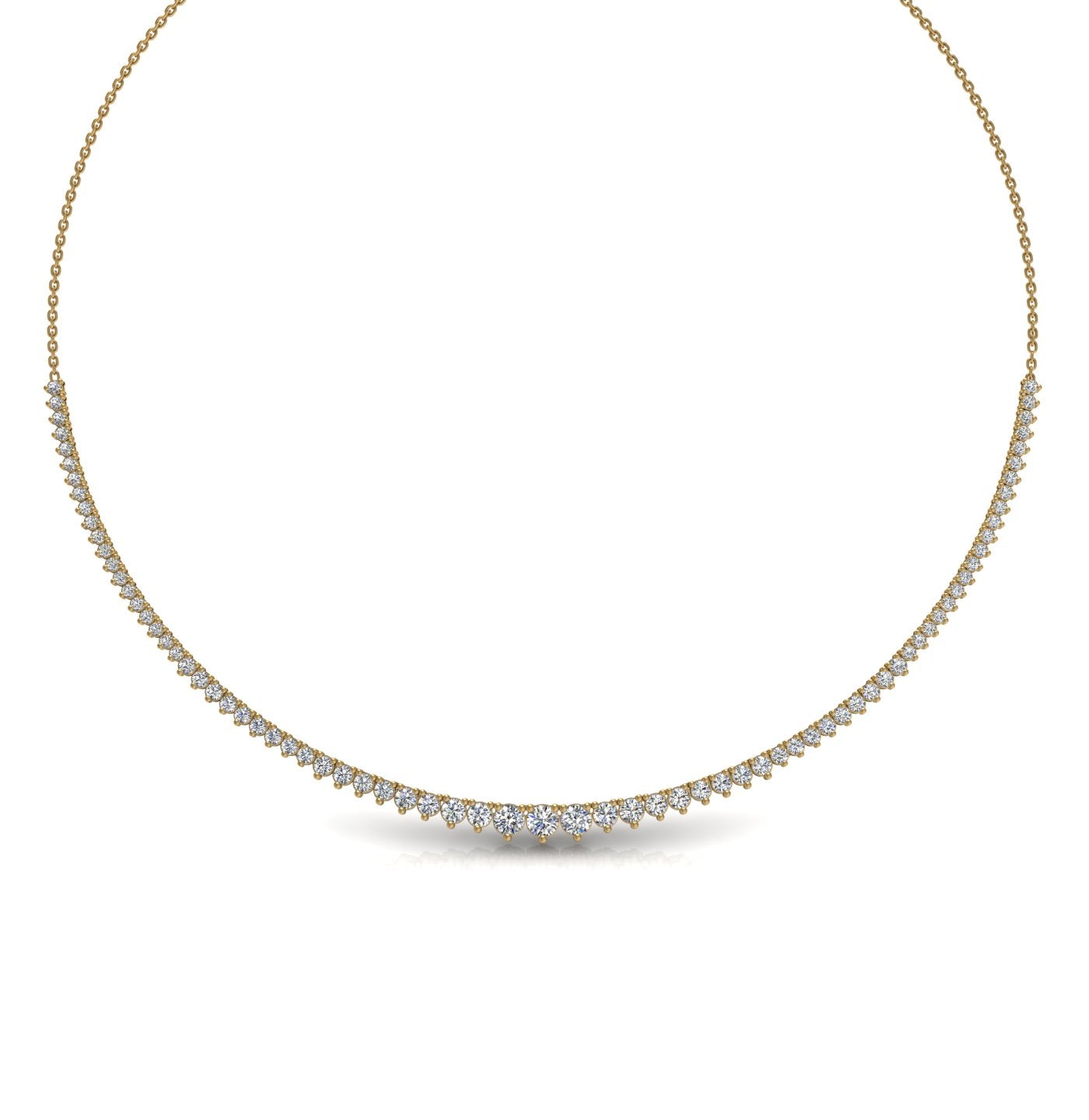 cascade of light tennis necklace with lab-grown diamonds