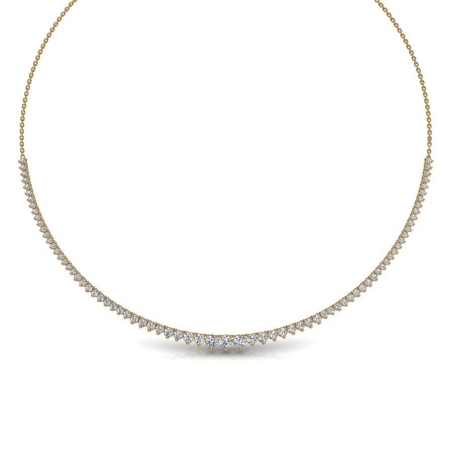 cascade of light tennis necklace with lab-grown diamonds