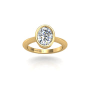 celestial oval lab-grown diamond solitaire ring